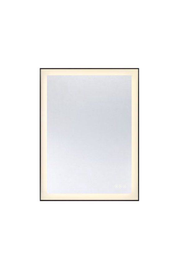 2-1229-24X32 Paulding LED Rectangle Frontlit Mirror with Black Frame