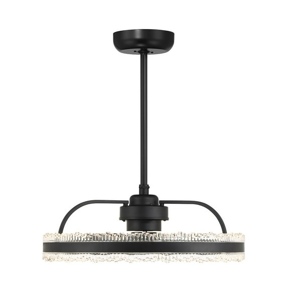 Matte Black LED Fandelier from the Corona Collection