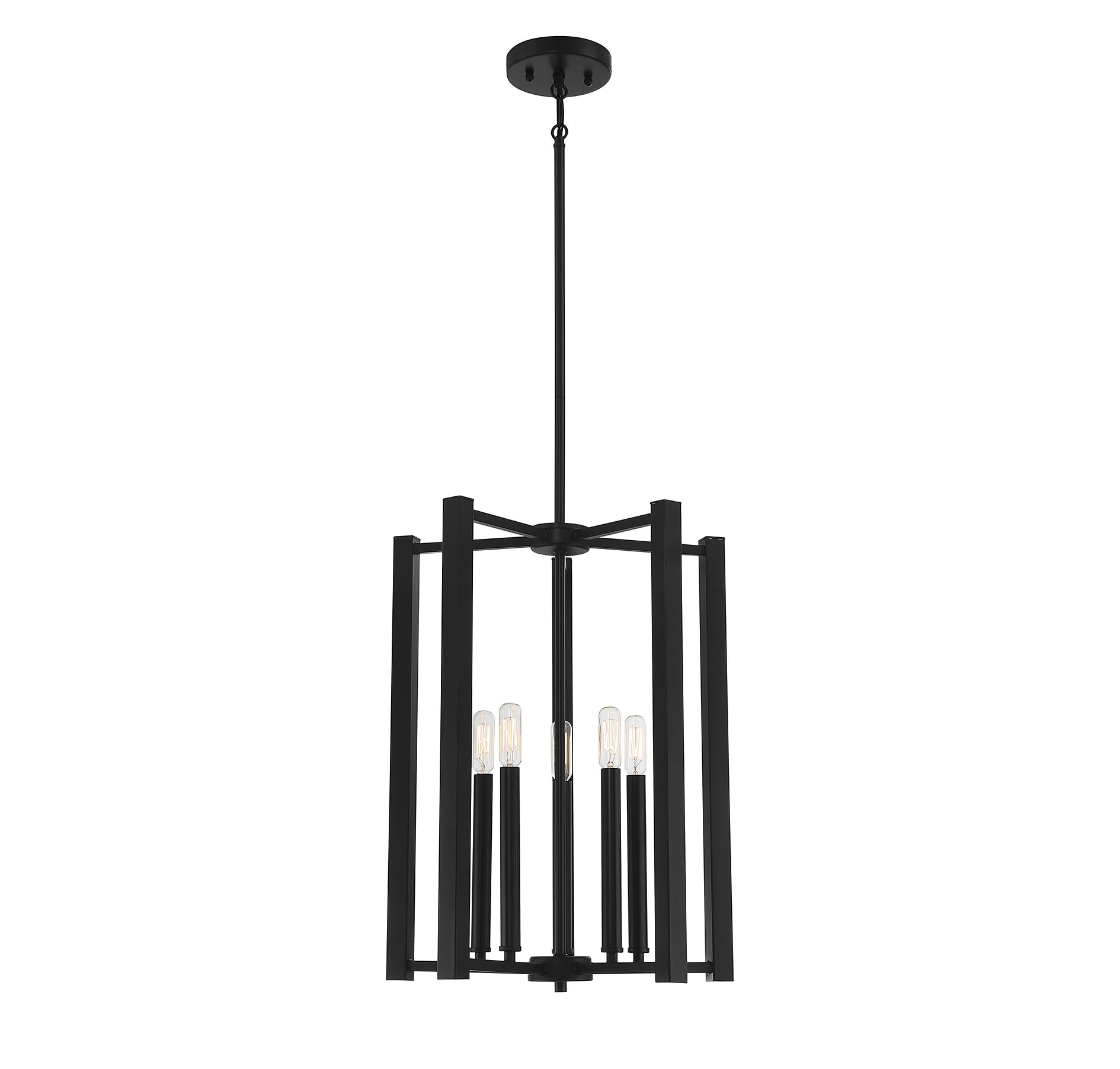 Benson Matte Black 5-Light Adjustable Pendant