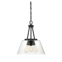 Savoy House - 3 Light Pendant-18 inches tall by 15 inches wide-Matte Black