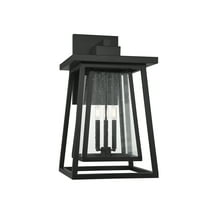 Denver 3-Light Outdoor Wall Lantern in Matte Black
