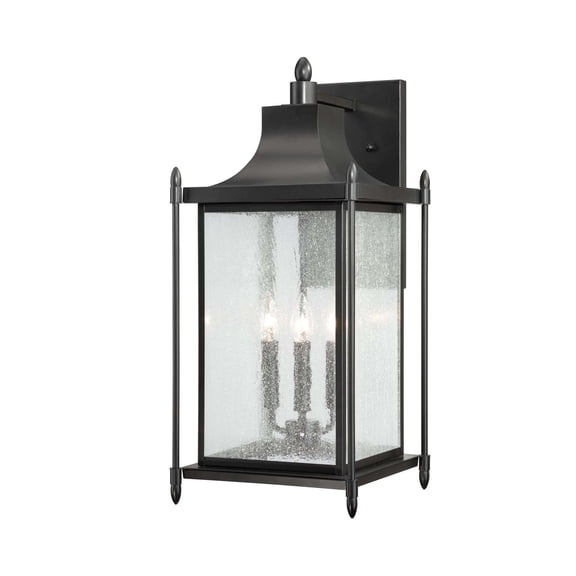 Dunnmore 3-Light Outdoor Wall Lantern in Black