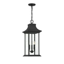 Hancock 3-Light Outdoor Hanging Lantern in Matte Black