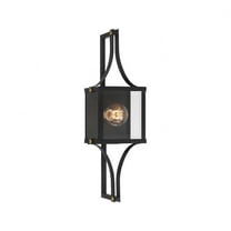 Savoy House - 5-474-144 - Raeburn 1-Light Outdoor Wall Lantern in Matte Black and Weathered Brushed Brass