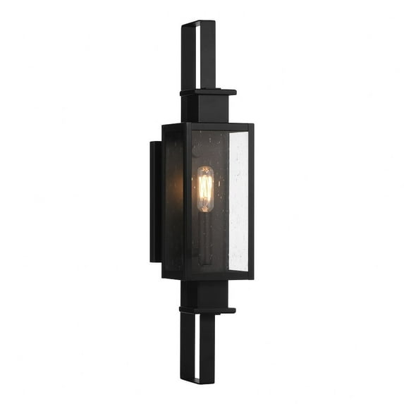 5-825-BK-Savoy House-Ascott - 1 Light Outdoor Wall Lantern In Contemporary Style-21.5 Inches Tall and 4.5 Inches Wide