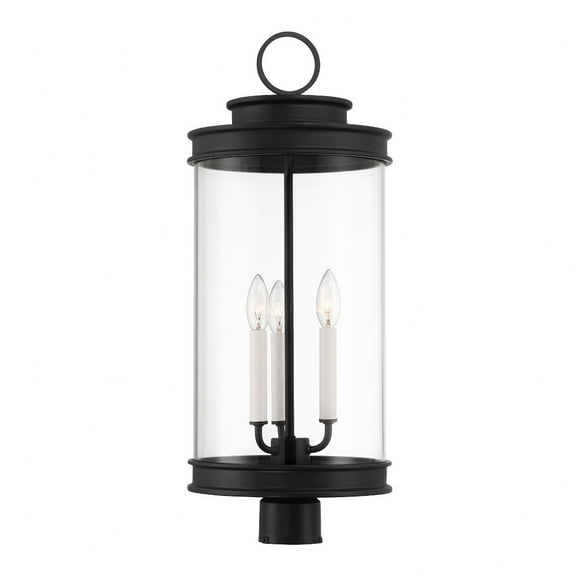 Savoy House - 5-902-BK - Englewood 3-Light Outdoor Post Lantern in Matte Black