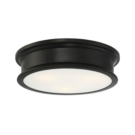 Classice Bronze Three Light Flush Mount from the Watkins Collection