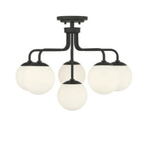 Savoy House 6-1950-6-89 Marco 6 Light Ceiling Light in Matte Black (24" W x 18"H)