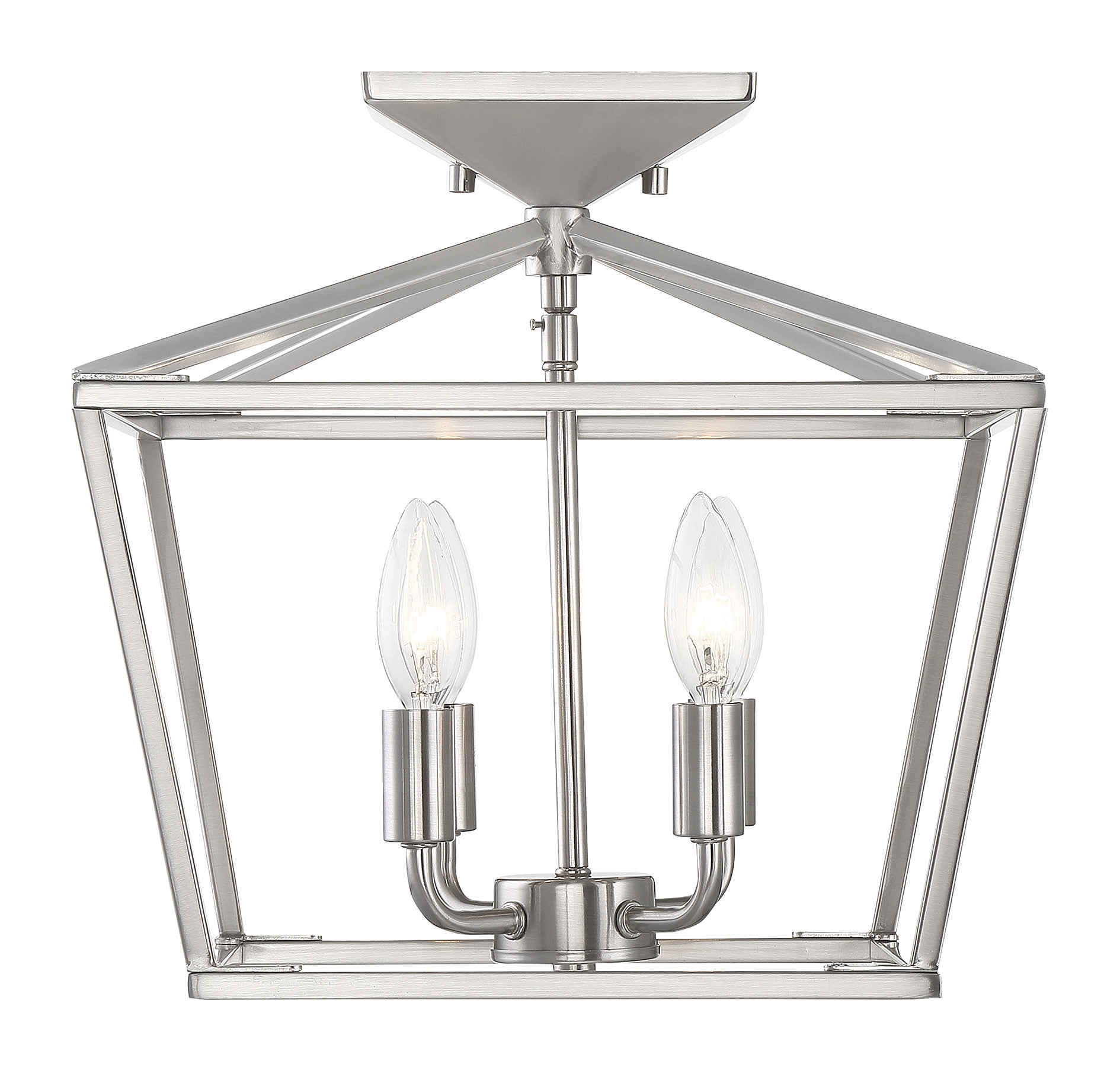 Townsend Satin Nickel 4-Light Semi-Flush Mount Ceiling Fixture