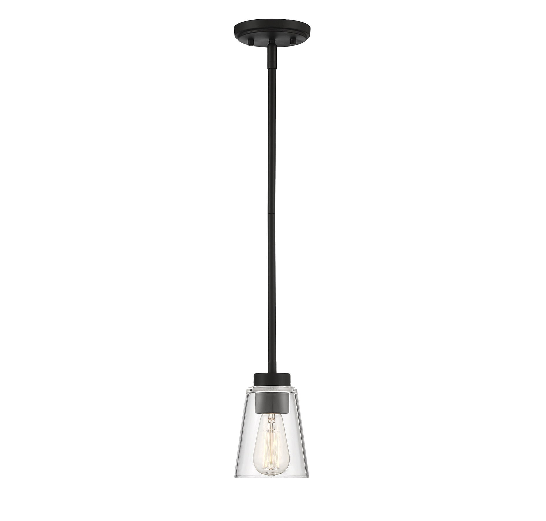 Calhoun Matte Black Glass Mini Pendant Light