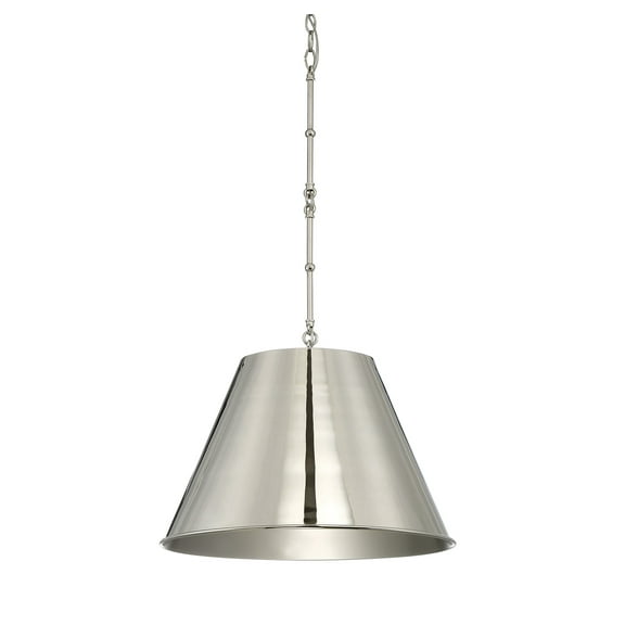 Savoy House 7-131-1-109 Alden 1 Light Polished Nickel Pendant (19" W x 13"H)