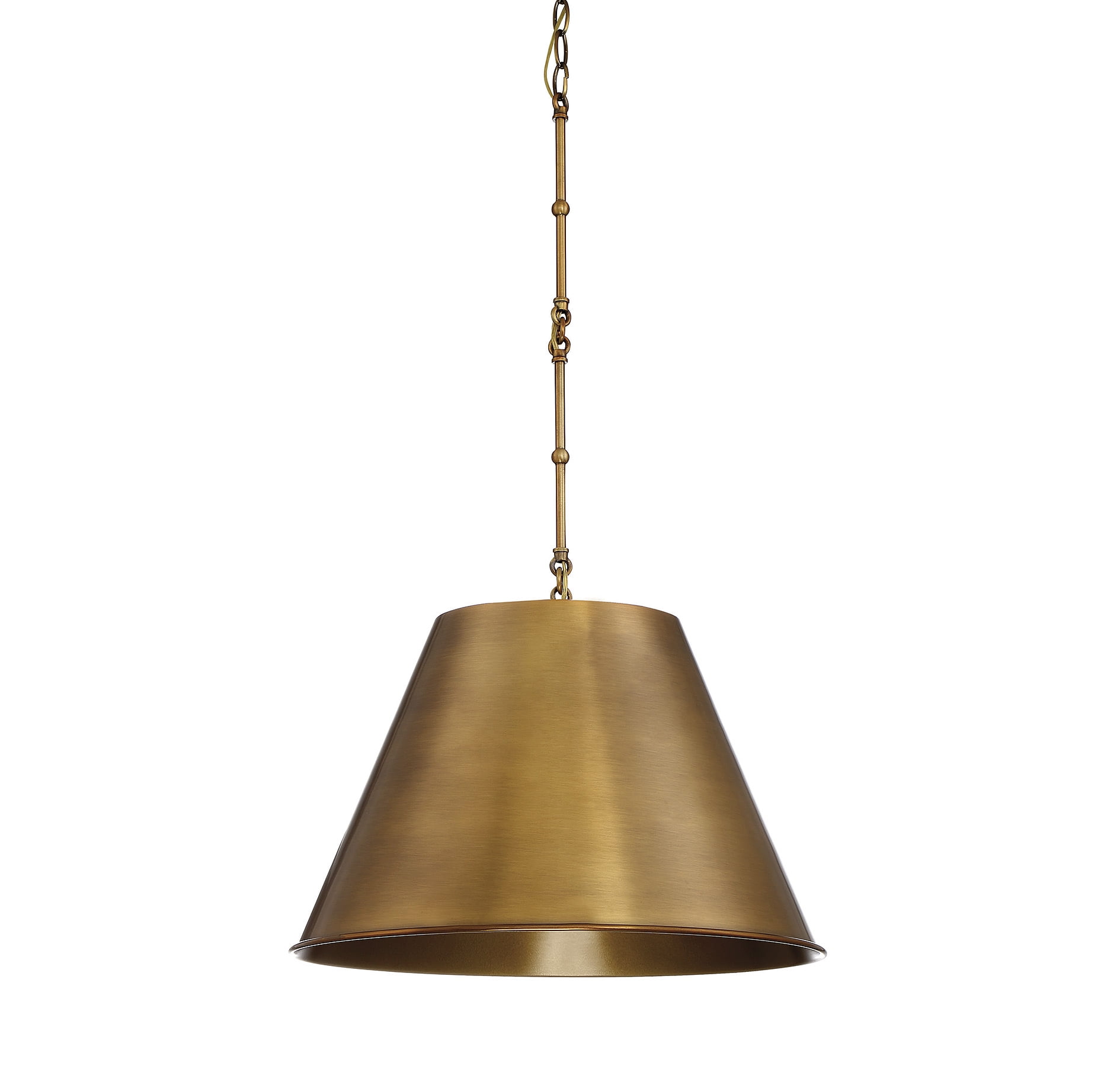 Alden Warm Brass Mini Pendant with Opaque Glass Shade