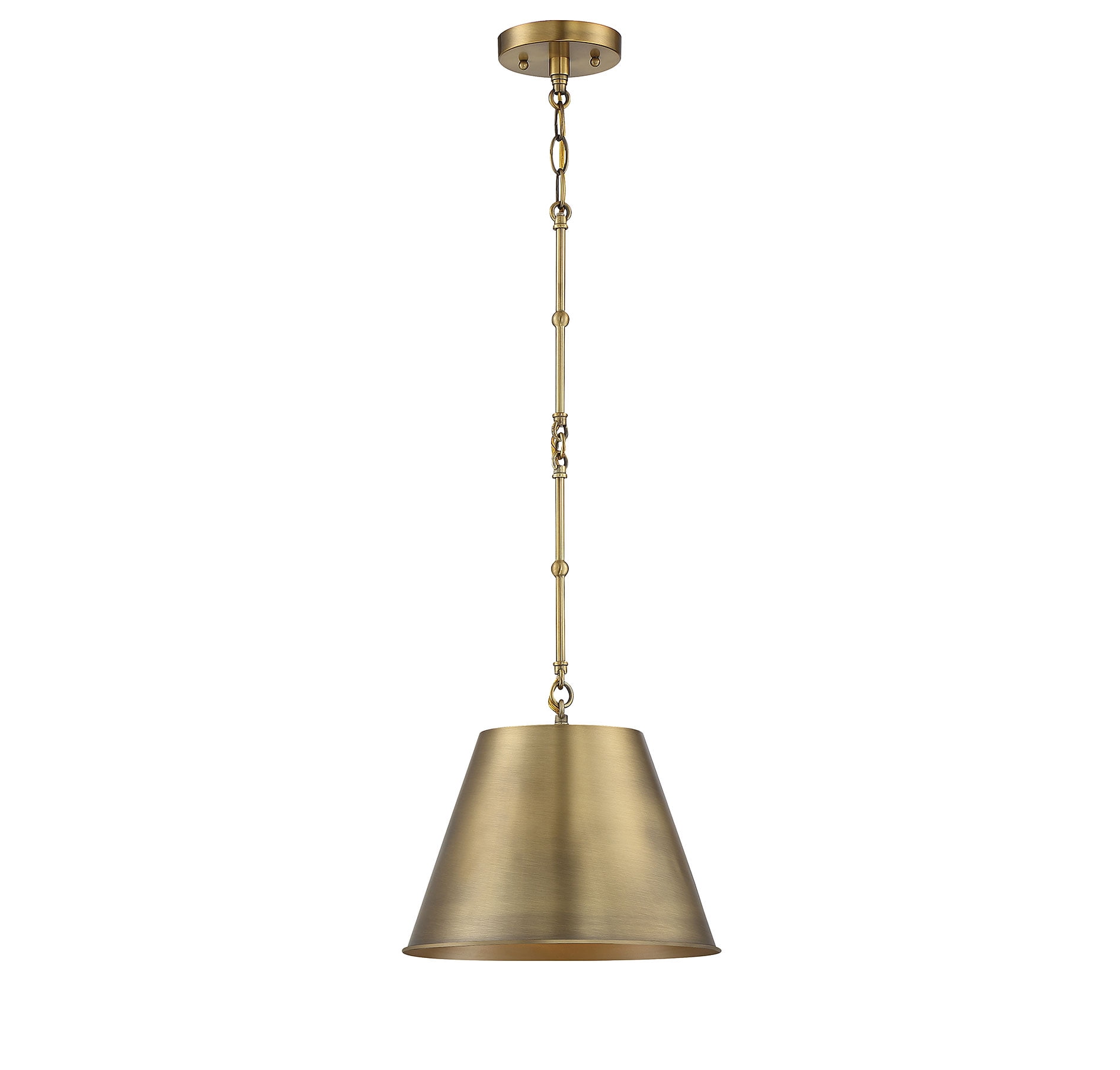 Alden Warm Brass Mini Pendant Light with LED
