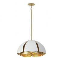 Savoy House - 7-1399-5-14 - Brewster 5-Light Pendant in Cavalier Gold with Royal White