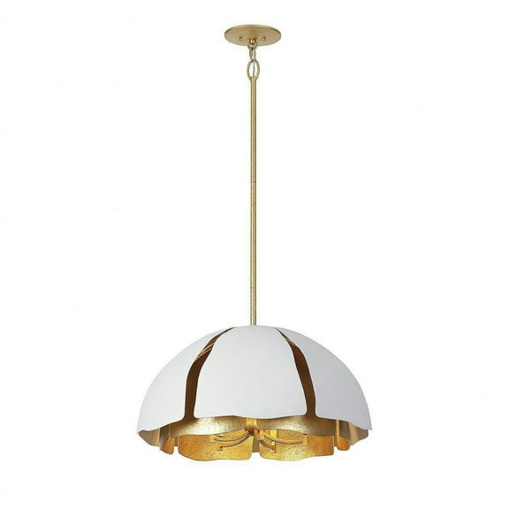 Savoy House - 7-1399-5-14 - Brewster 5-Light Pendant in Cavalier Gold with Royal White