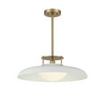 thumbnail image 1 of Gavin 1-Light Pendant in White with Warm Brass Accents, 1 of 6