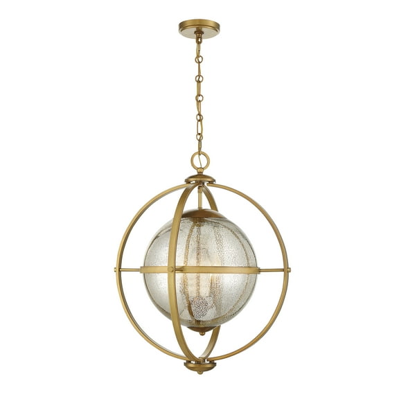 Pearl 3-Light Pendant in Warm Brass