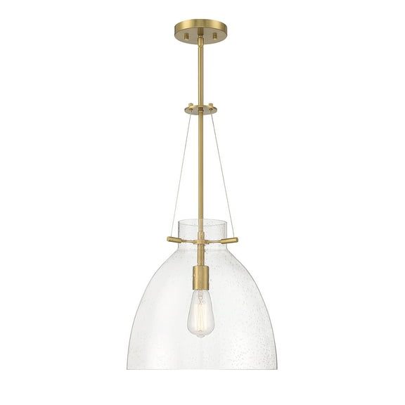 Foster 1-Light Pendant in Warm Brass