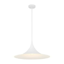 Bowdin 1-Light Pendant in Bisque White