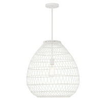 Maya 1-Light Pendant in Bisque White