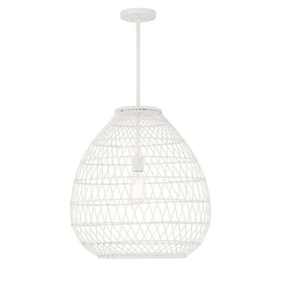 Maya 1-Light Pendant in Bisque White