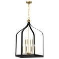 thumbnail image 1 of Sheffield 8-Light Pendant in Matte Black with Warm Brass Accents, 1 of 5