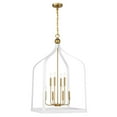 thumbnail image 1 of Sheffield 8-Light Pendant in White with Warm Brass Accents, 1 of 5