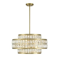 Warm Brass Four Light Pendant from the Renzo Collection