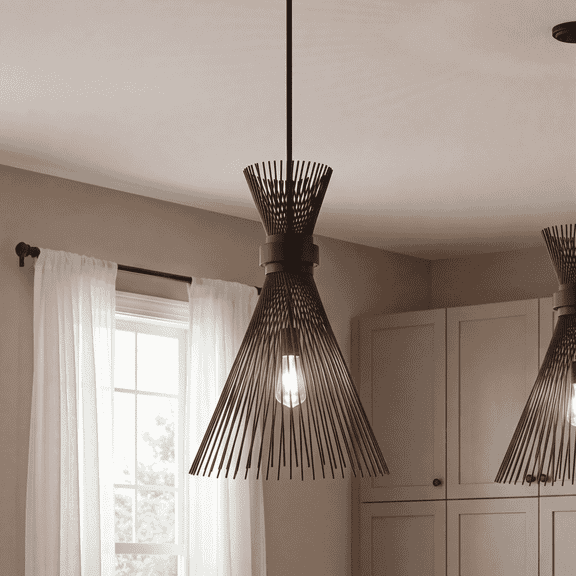 Longfellow 1-Light Pendant in Matte Black