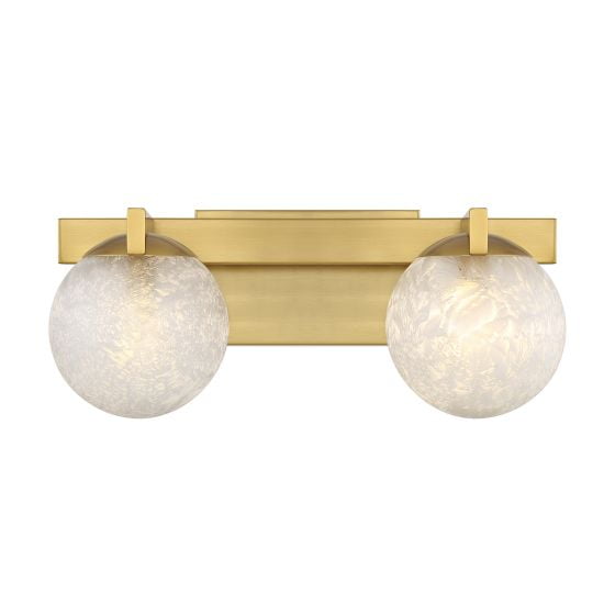 Savoy House 8-1017-2-322 Darien 2-Light Bathroom Vanity Light in Warm Brass