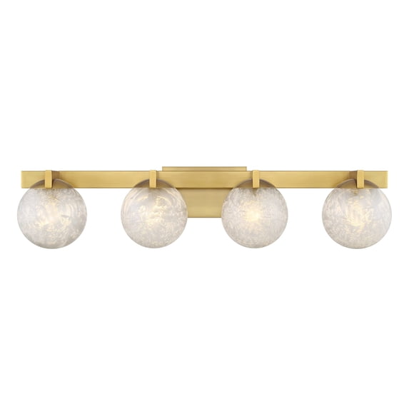 Darien 4-Light Bathroom Vanity Light in Warm Brass