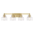 thumbnail image 1 of Dover 4-Light Bathroom Vanity Light in Warm Brass, 1 of 6