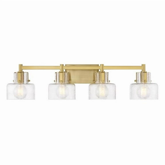 Savoy House 8-1030-4-322 Dover 4-Light Bathroom Vanity Light in Warm Brass