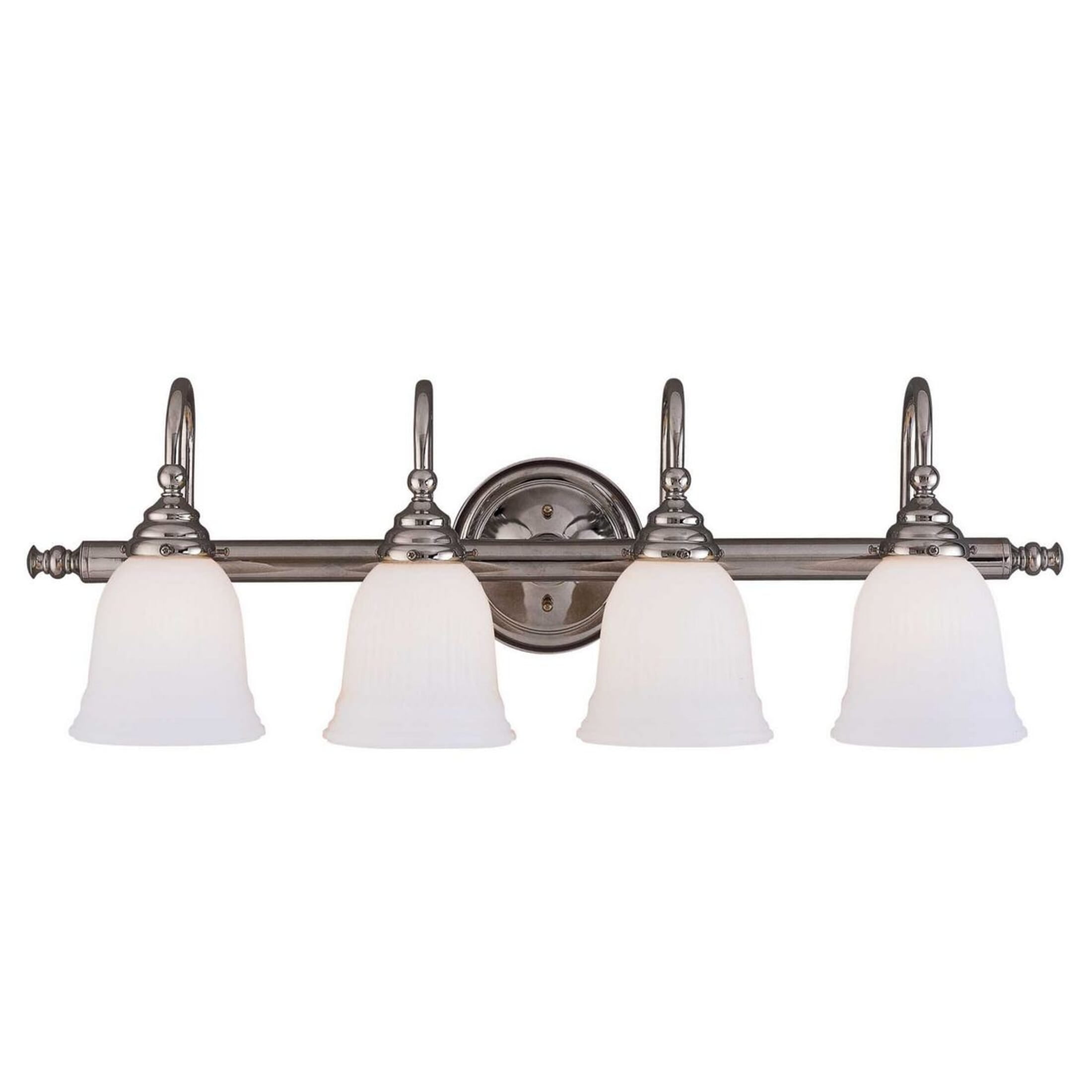 Brunswick Chrome 4-Light Traditional Bathroom Vanity Fixture
