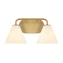 Warm Brass Two Light Bathroom Vanity from the Blair Collection