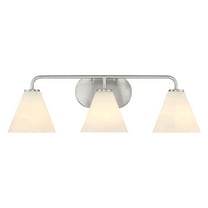 Satin Nickel Three Light Bathroom Vanity from the Blair Collection