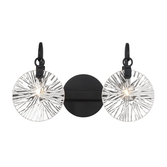Addison 2-Light Bathroom Vanity Light in Matte Black