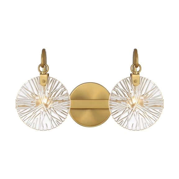 Addison 2-Light Bathroom Vanity Light in Warm Brass