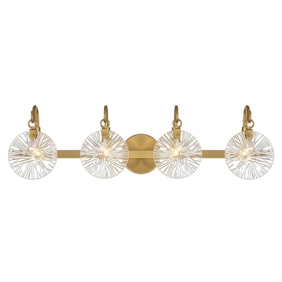 Addison 4-Light Bathroom Vanity Light in Warm Brass
