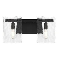 Genry 2-Light Bathroom Vanity Light in Matte Black