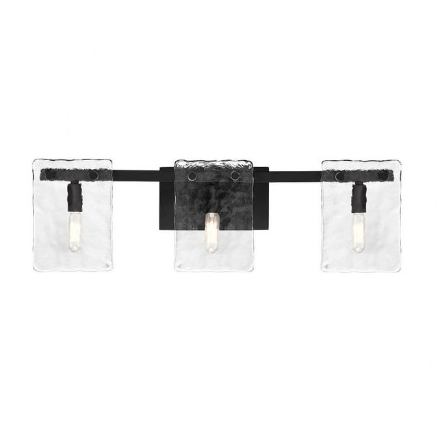 8-8204-3-BK-Savoy House-Genry - 3 Light Bath Vanity In Coastal Style-7.75 Inches Tall and 25 Inches Wide-Matte Black Finish