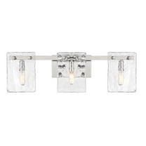 Genry 3-Light Bathroom Vanity Light in Polished Nickel