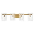thumbnail image 1 of Genry 4-Light Bathroom Vanity Light in Warm Brass, 1 of 5