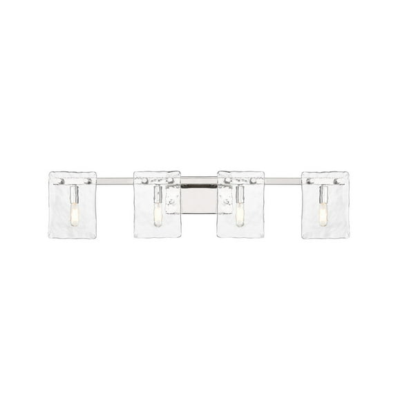 Genry 4-Light Bathroom Vanity Light in Polished Nickel