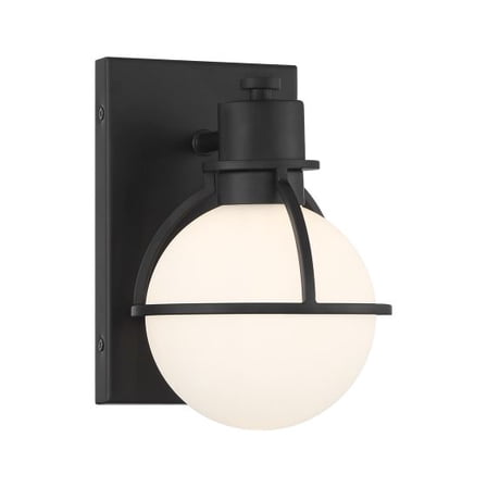 Savoy House 9-1060-1-BK Pierce 1-Light Wall Sconce in Matte Black