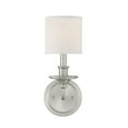 thumbnail image 1 of Savoy House 9-1150-1-SN Aubree 1-Light Satin Nickel Sconce (6" W x 15"H), 1 of 6