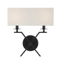 Arondale 2-Light Wall Sconce in Matte Black