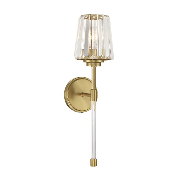 Warm Brass One Light Wall Sconce from the Garnet Collection