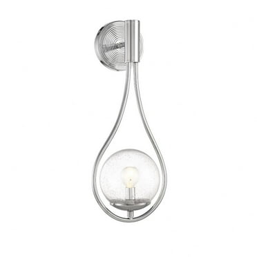 9-7193-1-11-Savoy House-Encino - 1 Light Wall Sconce In Modern Style-20 Inches Tall and 8 Inches Wide-Polished Chrome Finish
