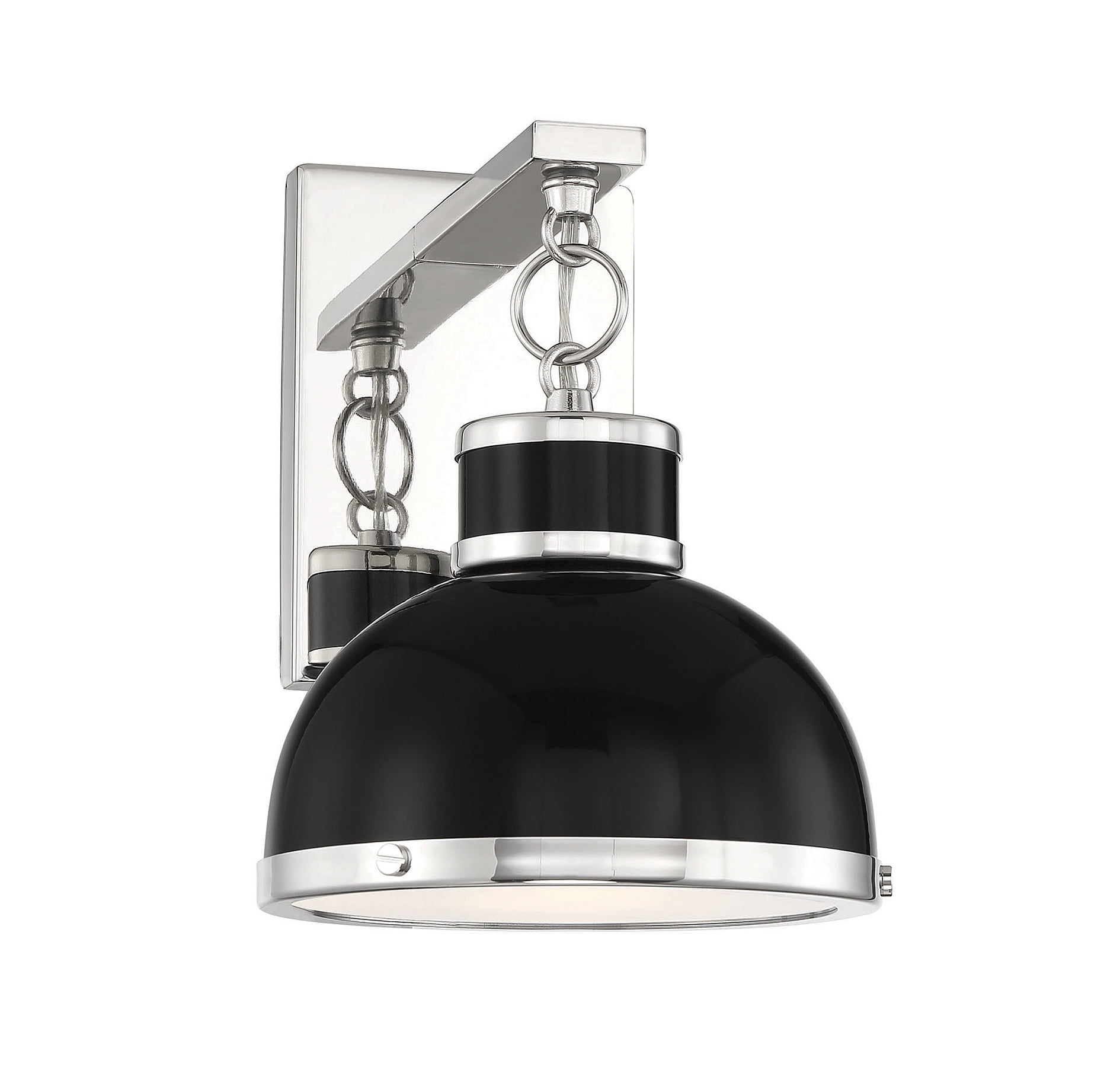 Corning Industrial Black and Nickel 8" Dimmable Wall Sconce